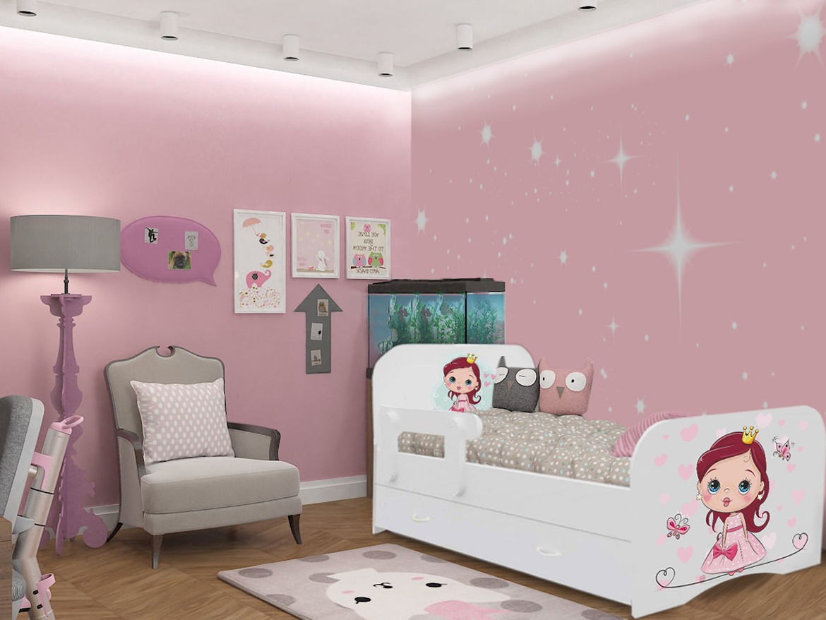 Кроватка "Принцесса" c Ящиками