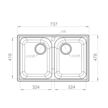Мойка QUARZ 15, песочный