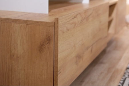 Стенка Нева-2 Дуб Крафт Золотой/Белый